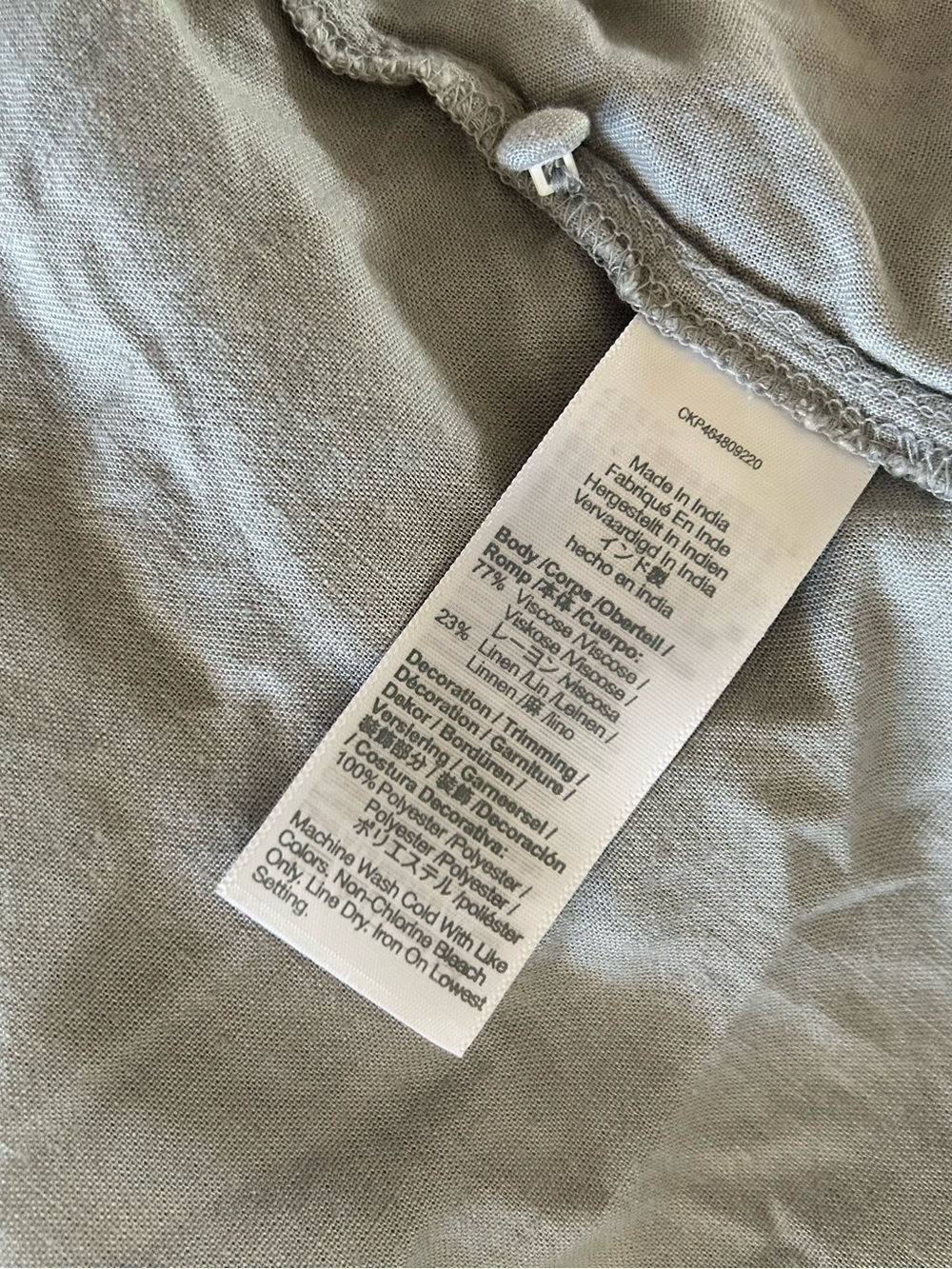 Madewell NWT Embroidered Flutter-Sleeve Tiered Midi Dress M Medium Gray - Picture 8 of 8